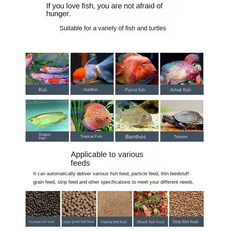 Voice APP Control Fish Feeding Timing/Wifi Wireless