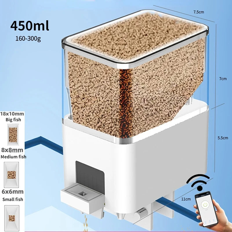 Voice APP Control Fish Feeding Timing/Wifi Wireless