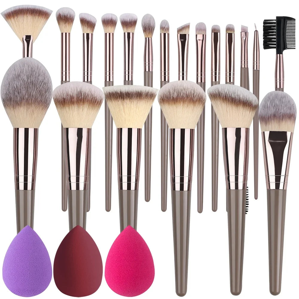 1/20Pcs Makeup Brush Set Professional Super soft detail Blush highlighter Foundation Concealer Eyeshadow Brush Women Beauty Tool