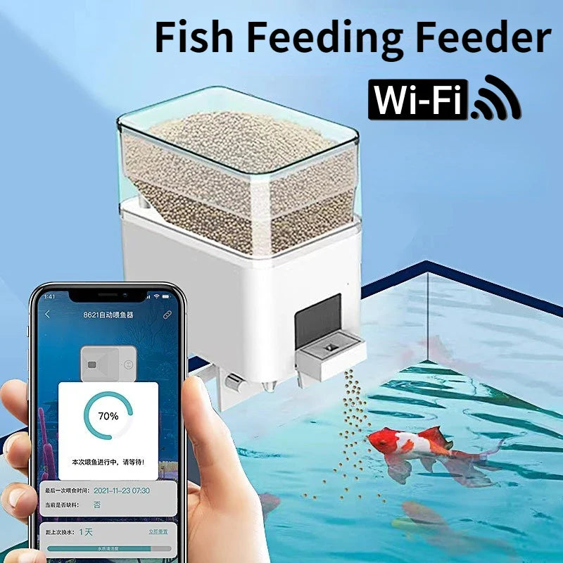 Voice APP Control Fish Feeding Timing/Wifi Wireless