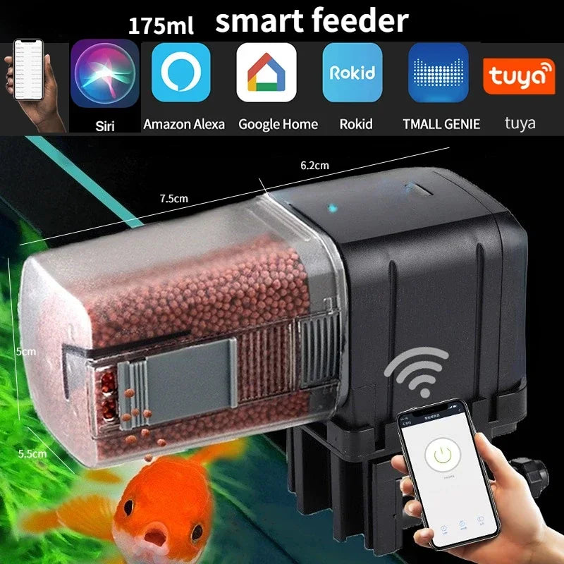 Voice APP Control Fish Feeding Timing/Wifi Wireless