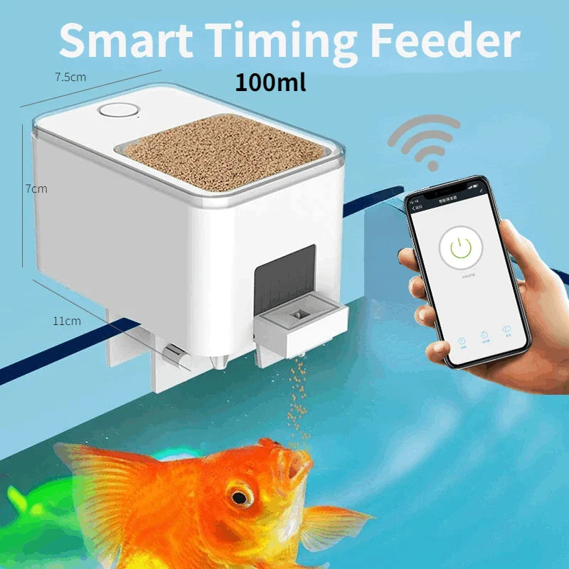 Voice APP Control Fish Feeding Timing/Wifi Wireless